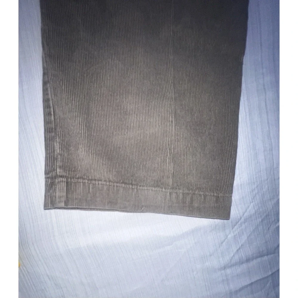 Chaps Corduroy Pants men's Flat Front 38w 32L Dark Brown Utility Pockets Nice Cp